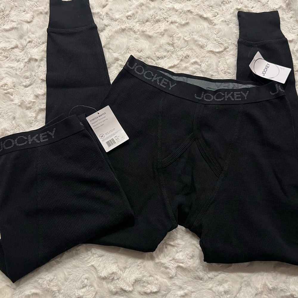 Jockey Black Large Long Underwear Men’s